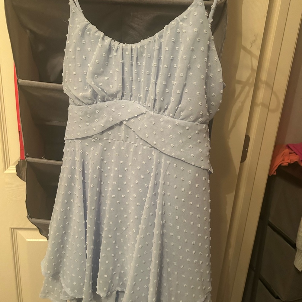 Altar'd State Light Blue Textured Dress